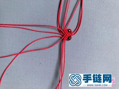 紅繩編雙魚戲珠手鏈的詳細編制圖解