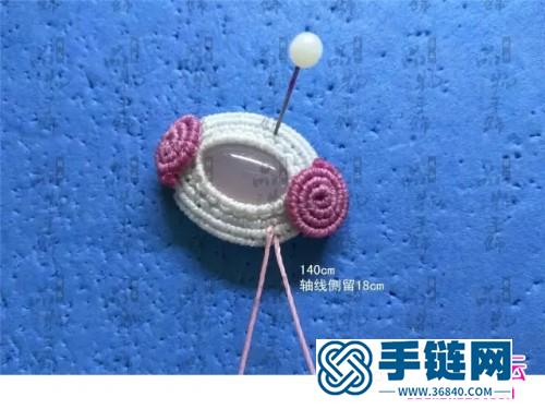 繩編夢幻甜甜圈包粉玉髓發圈的詳細制作圖解