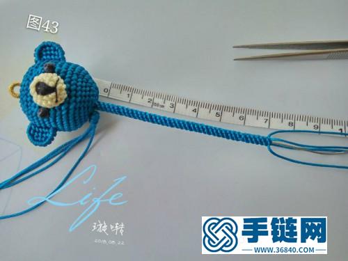 玉線繩編指環小熊的詳細編制教程