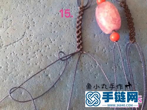 南美蠟線macrame紫水晶桶珠手鏈的制作圖解
