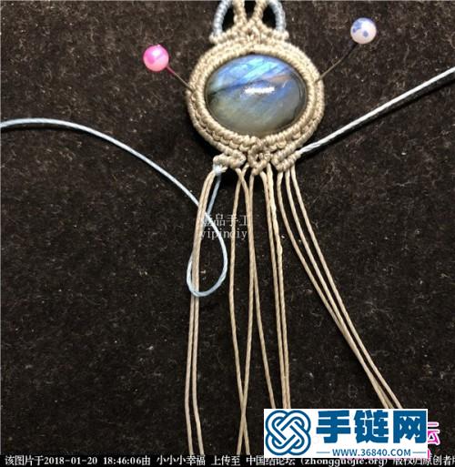 繩編蠟線包水晶石手鏈的詳細編制教程