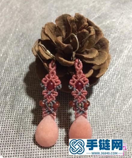 蠟線包金珠紅瑪瑙清新耳環(huán)的詳細(xì)制作圖解