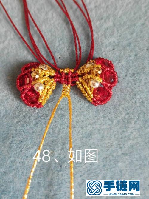 金線金銀珠蝴蝶耳環的詳細制作教程