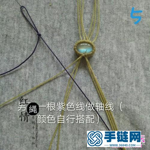 蠟線、銀珠、月光石戒指的詳細編制制作方法