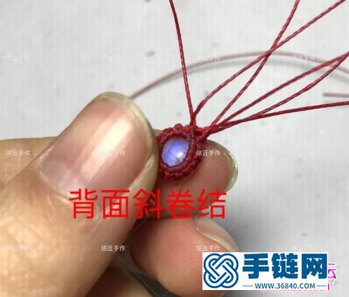月光石小爪子項鏈吊墜的詳細編制圖解（結匠手作）