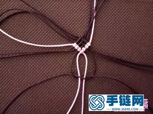 桃花耳環飾品詳細編制步驟圖