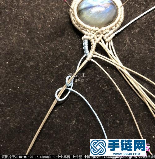 繩編蠟線包水晶石手鏈的詳細編制教程