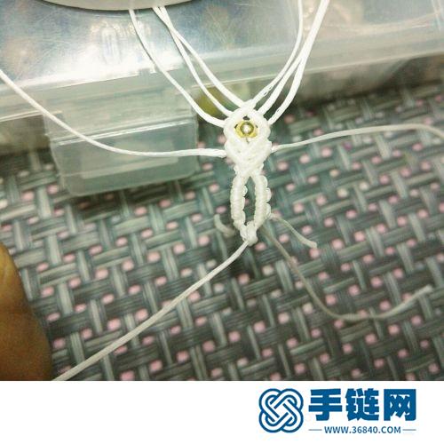 中國結雙色竹節手鏈的詳細制作圖解