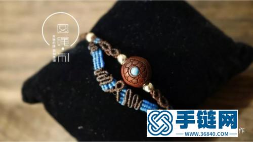 繩遍微芯蠟線檀木珠腳鏈的詳細(xì)編制教程（囡繩手作）