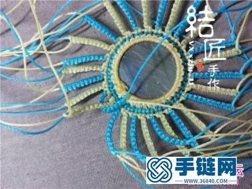 中國結編織向陽花胸針方法圖解（項鏈墜）
