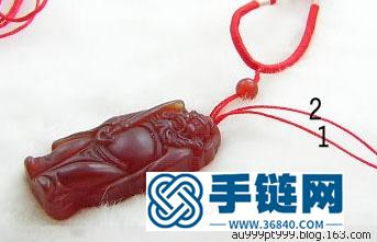 玉墜掛繩打結方法圖（詳細步驟）