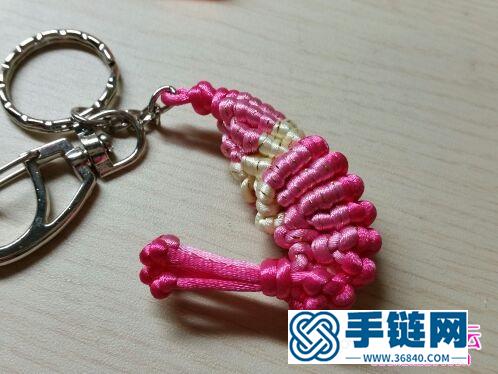 中國結繩編大蝦鑰匙鏈步驟圖片