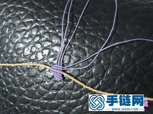 繩編心形手鏈的方法
