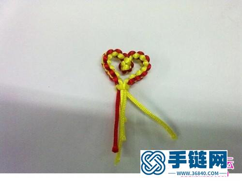 中國結(jié)心形雙心結(jié)的制作圖解