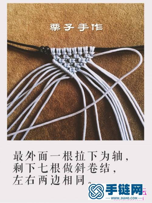 用繩編憤怒的貓頭鷹步驟圖