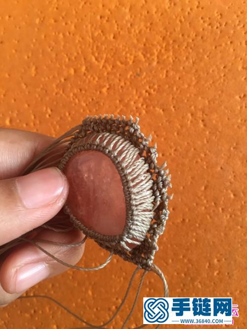 蠟線復古包摩根石項鏈掛墜的詳細制作教程