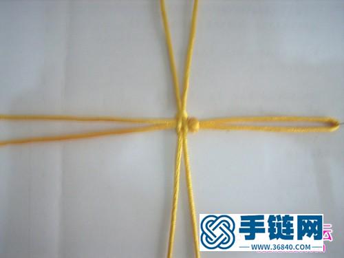 四線漸變平結手繩的制作方法