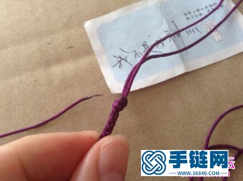 中國結編織同心結手繩的方法圖解