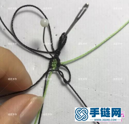 繩編南美蠟線繩編小葉子的詳細圖解