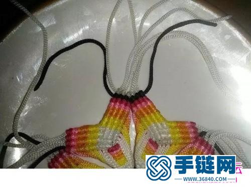 斜卷結制作的五色冰花圖解
