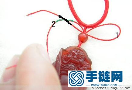 玉墜掛繩打結方法圖（詳細步驟）