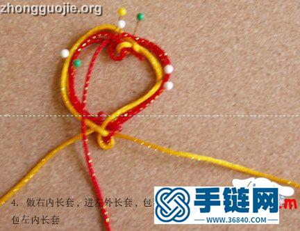 心形中國結編法圖解,心心相印中國結編法教程