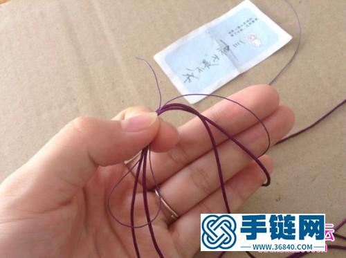 中國結編織同心結手繩的方法圖解