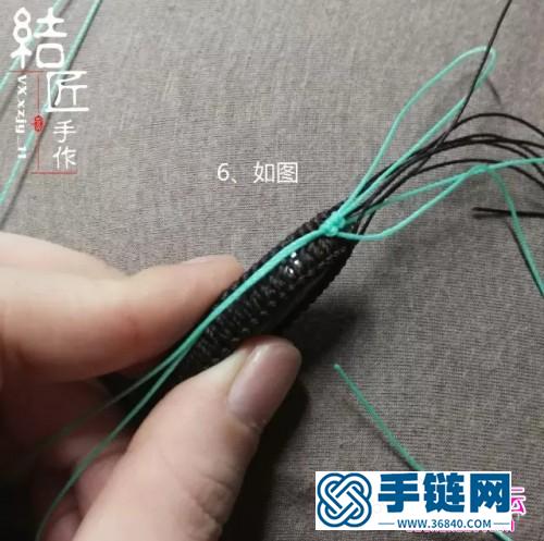 中國結(jié)編織包石小魚兒胸針教程（項鏈墜）