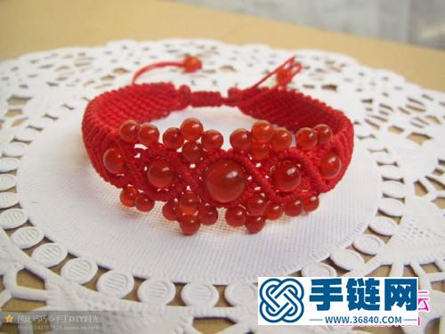 斜卷結(jié)手鏈編法圖解,中國結(jié)斜卷結(jié)手鏈編法