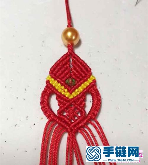 中國(guó)結(jié)羽韻戀花吊墜的詳細(xì)制作教程