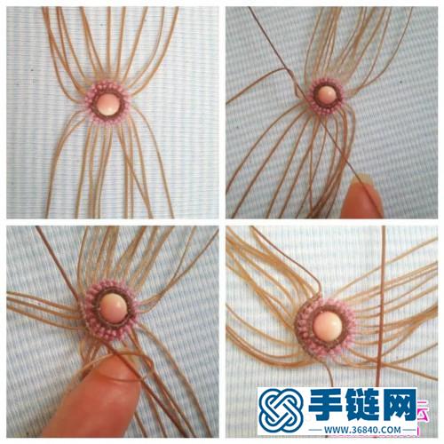 胭脂螺有孔小吊墜的編制制作方法