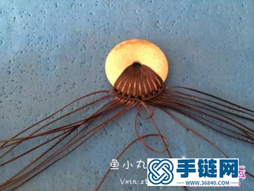 繩編平安扣項鏈掛繩墜的詳細編制圖解（魚小丸作品）