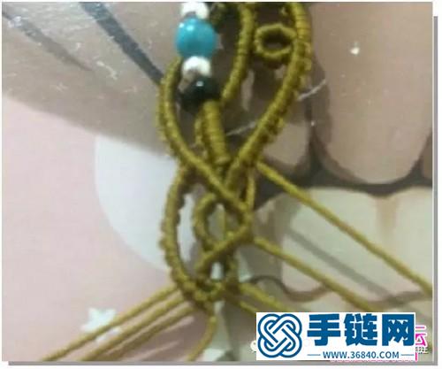 繩編鏤空串珠手鏈的編制教程