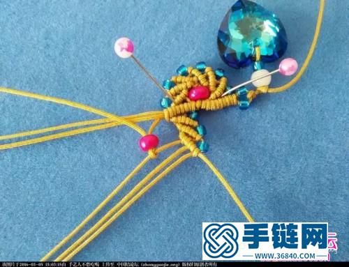 中國結編織海洋之心項鏈教程