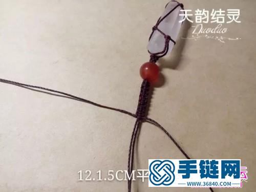 中國結編織制作水晶柱項鏈教程