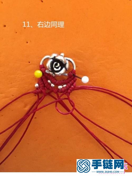 中國結(jié)編織的玫瑰戒指的方法