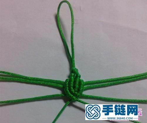 繩編小葉子手機掛件的制作教程