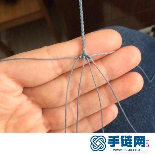 串珠斜卷結手繩的編織
