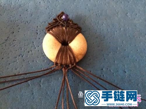 繩編平安扣項鏈掛繩墜的詳細編制圖解（魚小丸作品）
