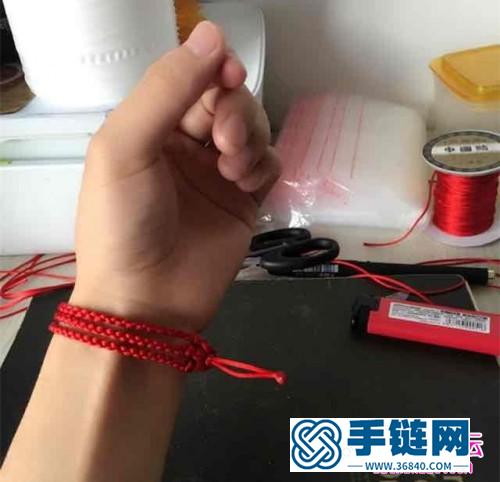中國結編織三股手繩的方法圖解