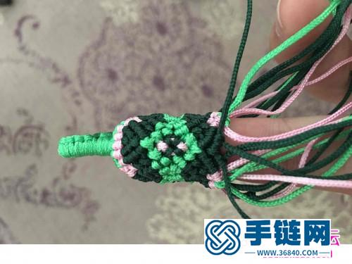 玉線包掛鑰匙扣吊墜的詳細編織教程