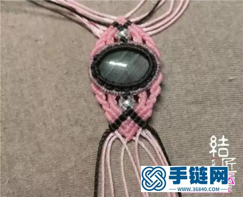 中國結編織包石戒指方法圖解