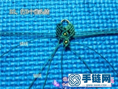 中國結(jié)編織青檸耳墜圖解（婉柔手作）