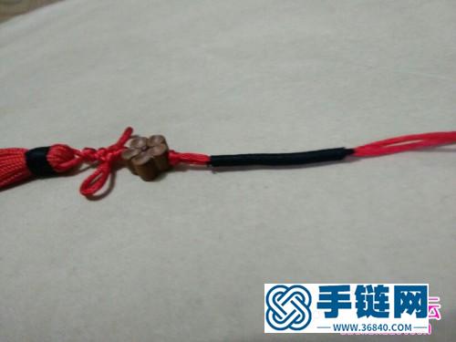 用7號線制作復古流蘇桃花鑰匙扣的方法