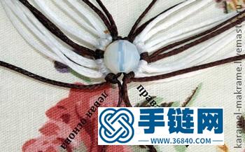 中國結編織圓鏡耳環方法圖解