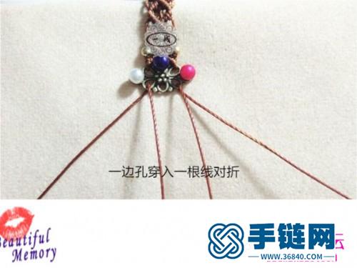 銅片串珠繞線戒指的制作方法