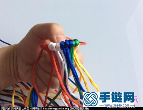 中國結編織五彩轉經筒方法圖解