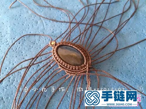 繩編藍光拉長石項鏈毛衣鏈的詳細編制圖解（魚小丸手作）