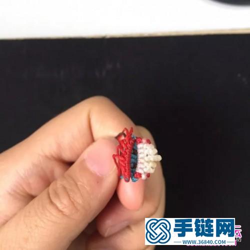 繩編呆萌的藍爸爸小矮人掛飾的詳細編制圖解