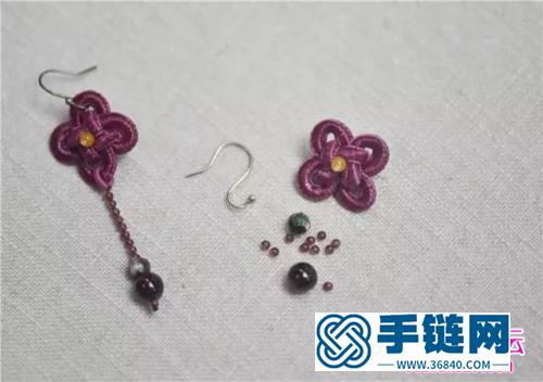 繩編唯美中國風編織耳環的方法